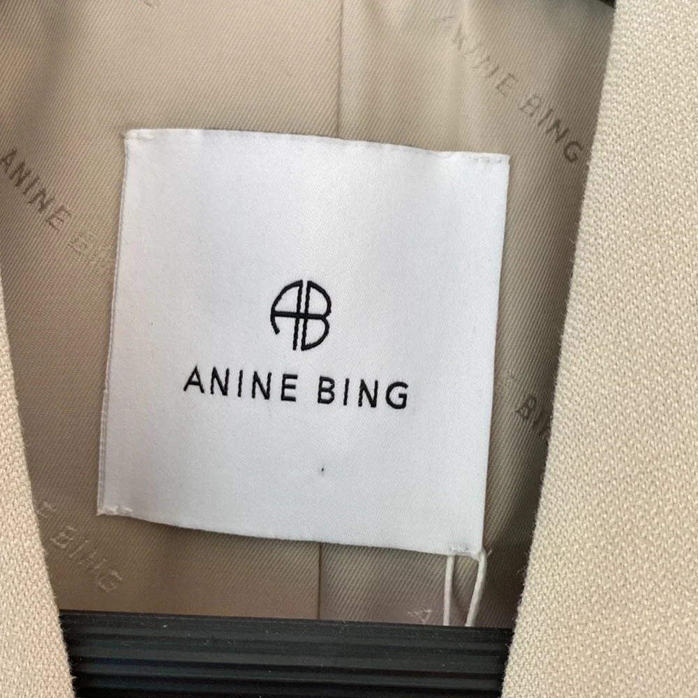 NWT Anine Bing Cream Blazer Modern Minimalist Suit Jacket Oversized - Picture 4 of 8